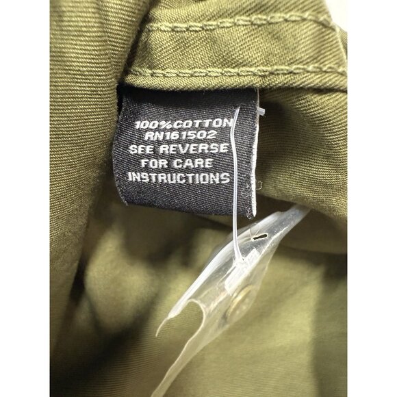 J Peterman Co Mens Shirt Sz Small Field Outdoor Safari Pockets Epaulettes Green - Picture 7 of 10